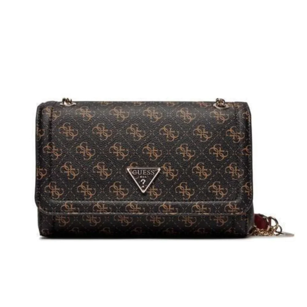 GUESS Noelle Convertible Flap Crossbody Bag Women - BRN