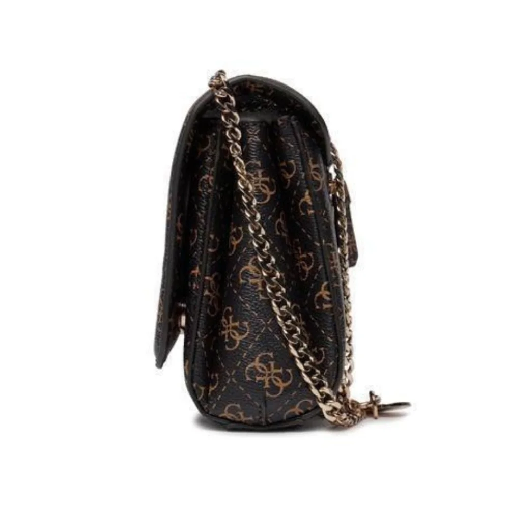 GUESS Noelle Convertible Flap Crossbody Bag Women - BRN - Image 4