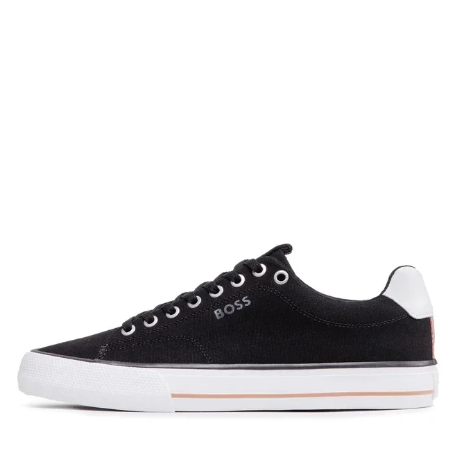 HUGO BOSS Aiden TENN LTB Canvas Trainers Men 50470866-BLK - Image 4