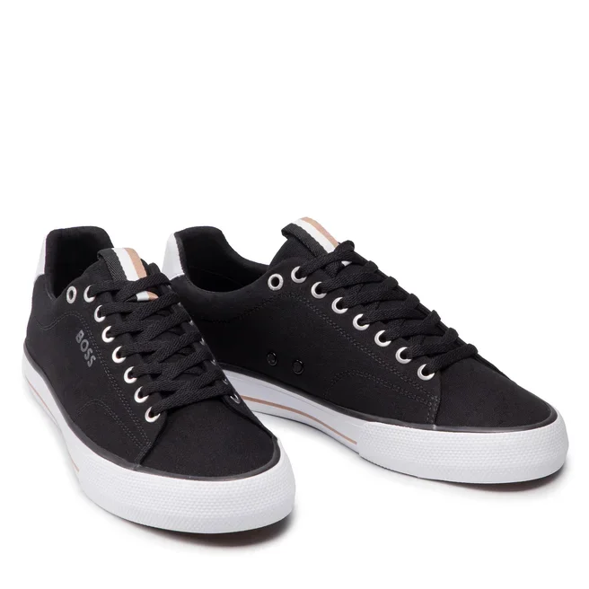 HUGO BOSS Aiden TENN LTB Canvas Trainers Men 50470866-BLK - Image 5