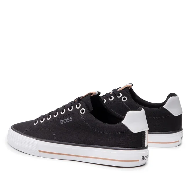HUGO BOSS Aiden TENN LTB Canvas Trainers Men 50470866-BLK - Image 6