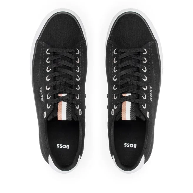 HUGO BOSS Aiden TENN LTB Canvas Trainers Men 50470866-BLK - Image 7