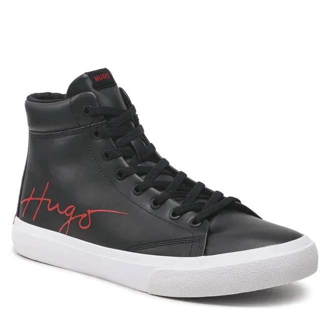 HUGO BOSS DyerH Signature High-Top Trainers Men 50485771-BLK - Image 3