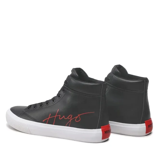 HUGO BOSS DyerH Signature High-Top Trainers Men 50485771-BLK - Image 4