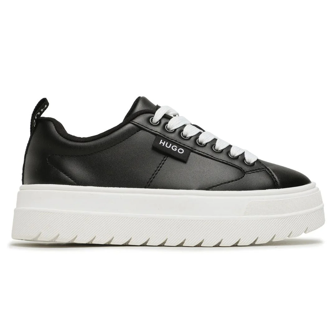 HUGO BOSS Lyssa Platform Logo Flag Signature Details Trainers 50498658-BLK