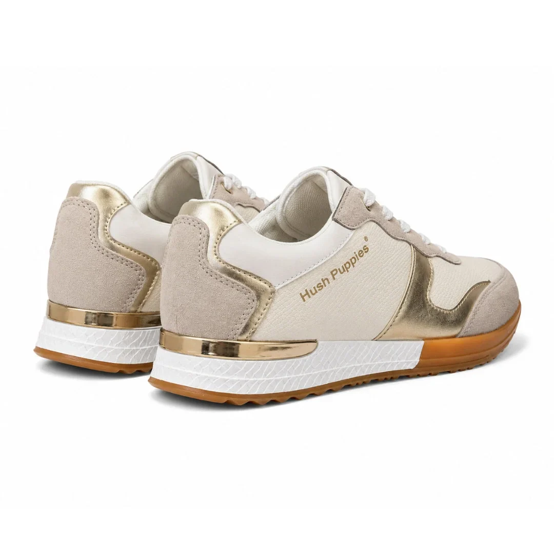 Hush Puppies Fashion Sneakers Women C72572C-WHTGLD - Image 4