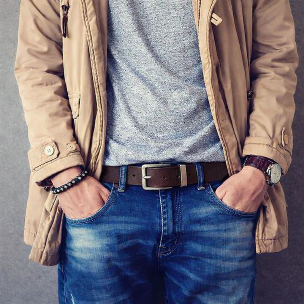 JLOOD Causal Jeans Leather Belts Men - Image 6