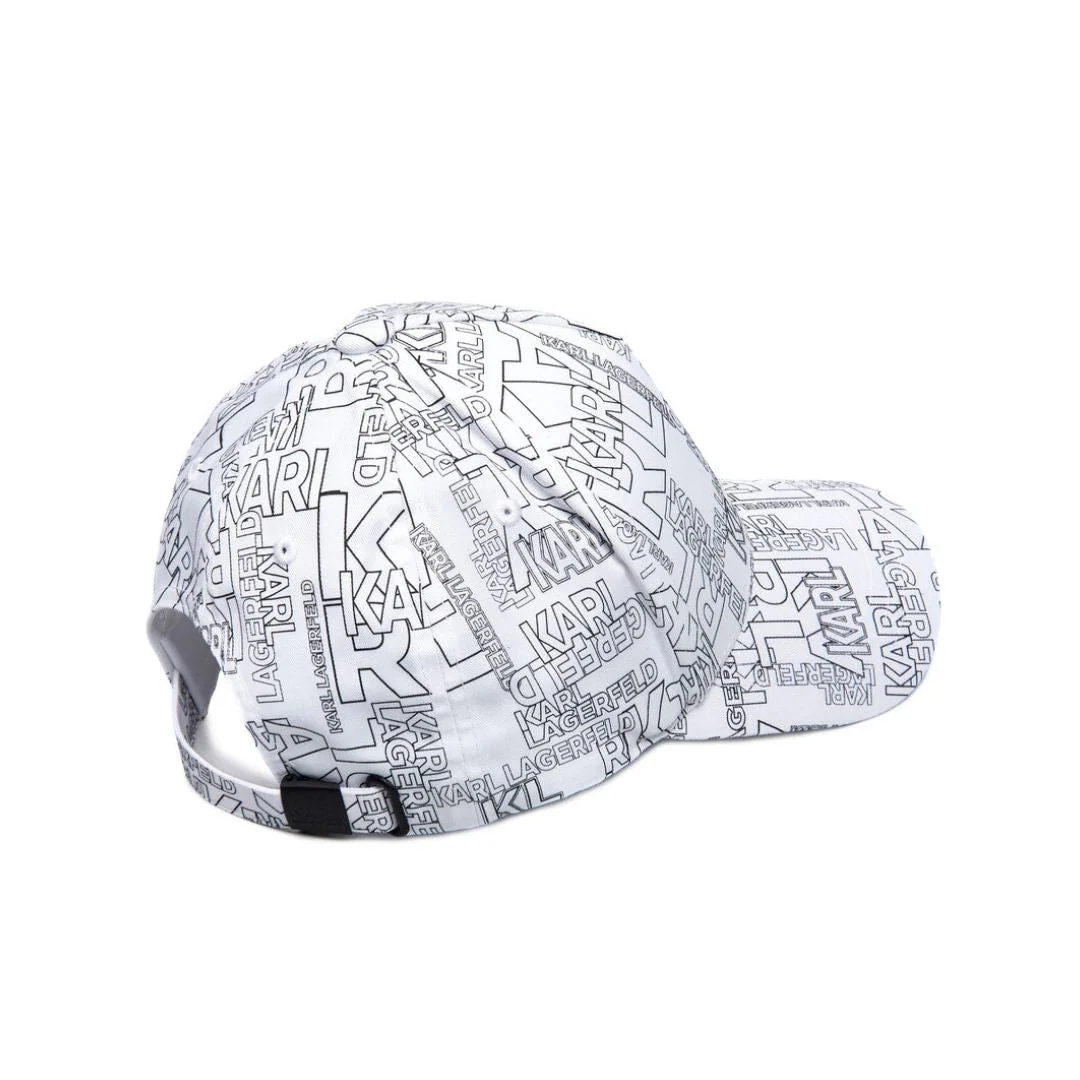 Karl Lagerfeld Paris Baseball Cap 805611-WHTBLK - Image 3