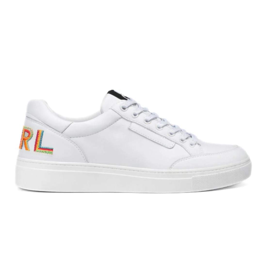 KARL LAGERFELD PARIS Calico Patch Lace Up Sneakers Women - WHT