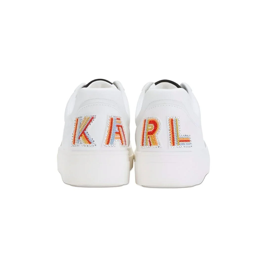 KARL LAGERFELD PARIS Calico Patch Lace Up Sneakers Women - WHT - Image 4
