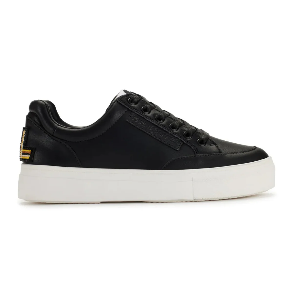 KARL LAGERFELD PARIS Calico Patch Lace Up Sneakers Women - BLK