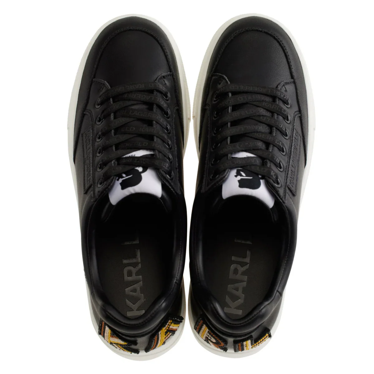 KARL LAGERFELD PARIS Calico Patch Lace Up Sneakers Women - BLK - Image 3