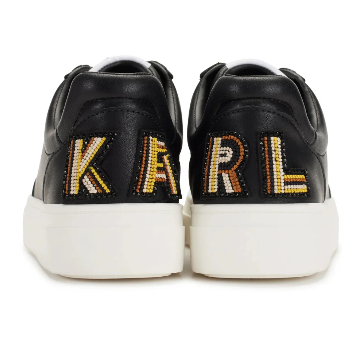 KARL LAGERFELD PARIS Calico Patch Lace Up Sneakers Women - BLK - Image 4