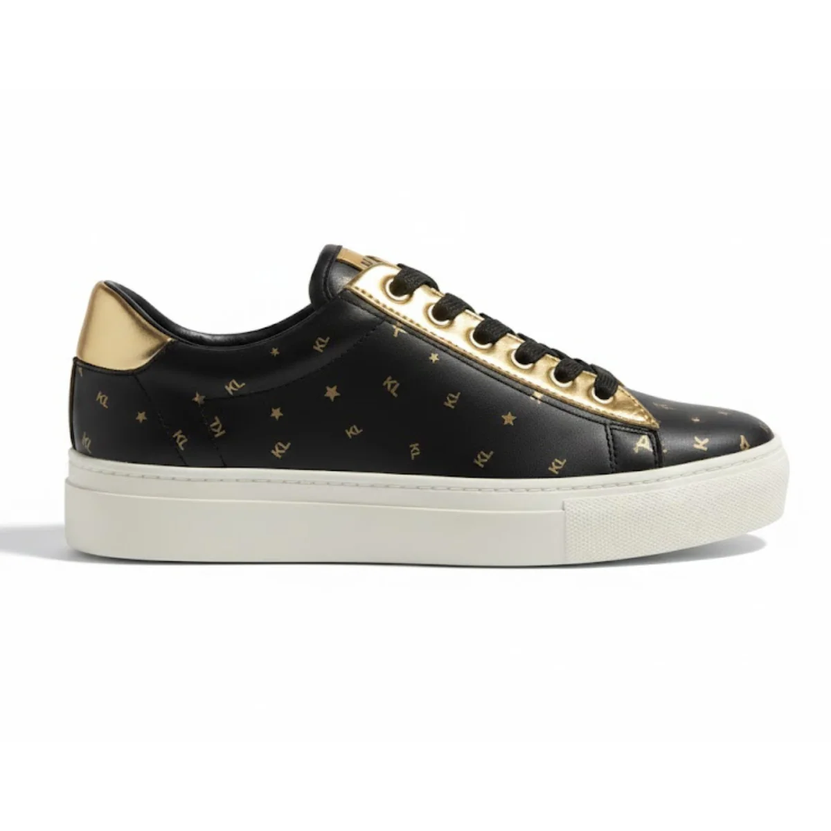 KARL LAGERFELD PARIS CATE FOIL LACE UP Sneakers Women - BLK