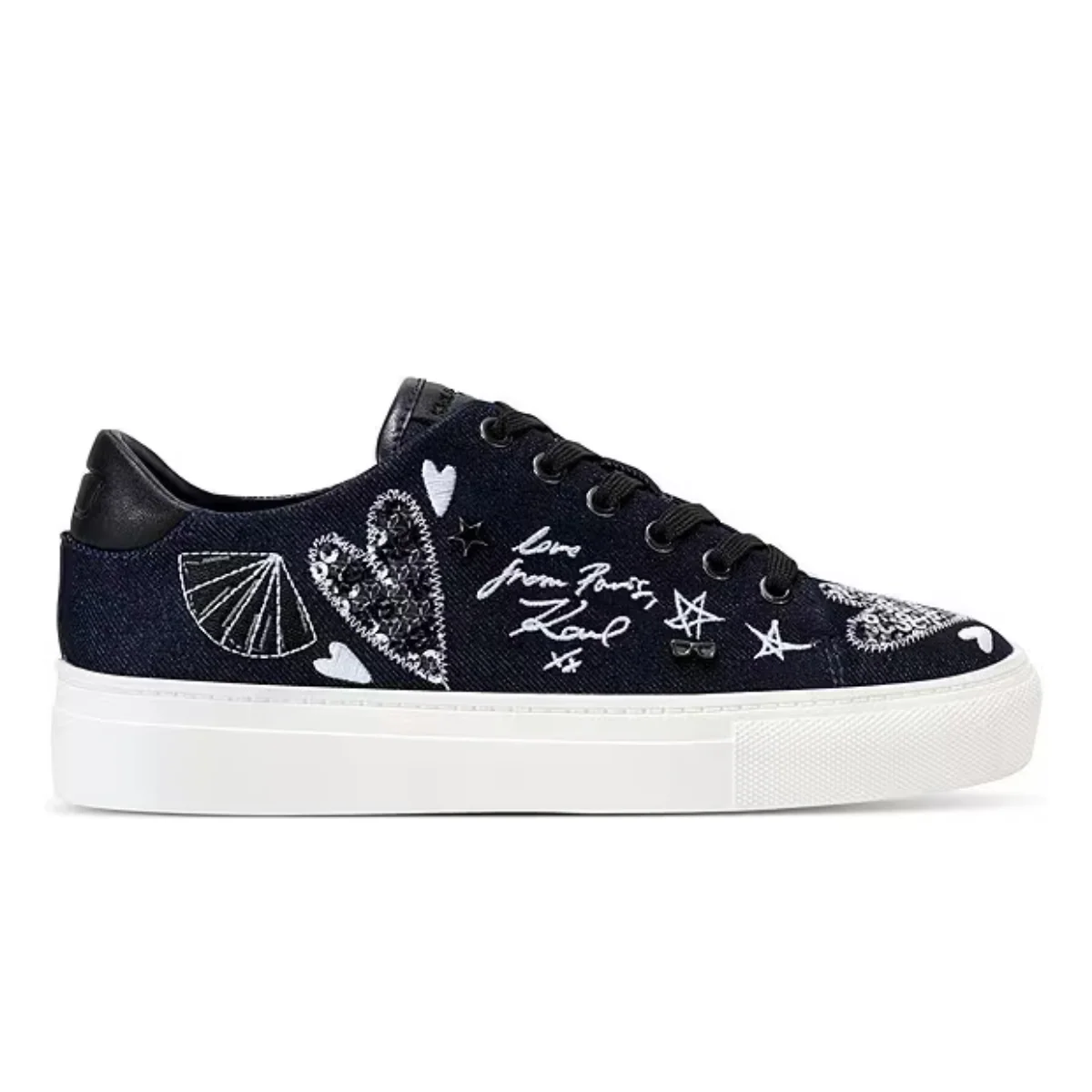 KARL LAGERFELD PARIS CATE IKONIC LACE UP Sneakers Women - BLK