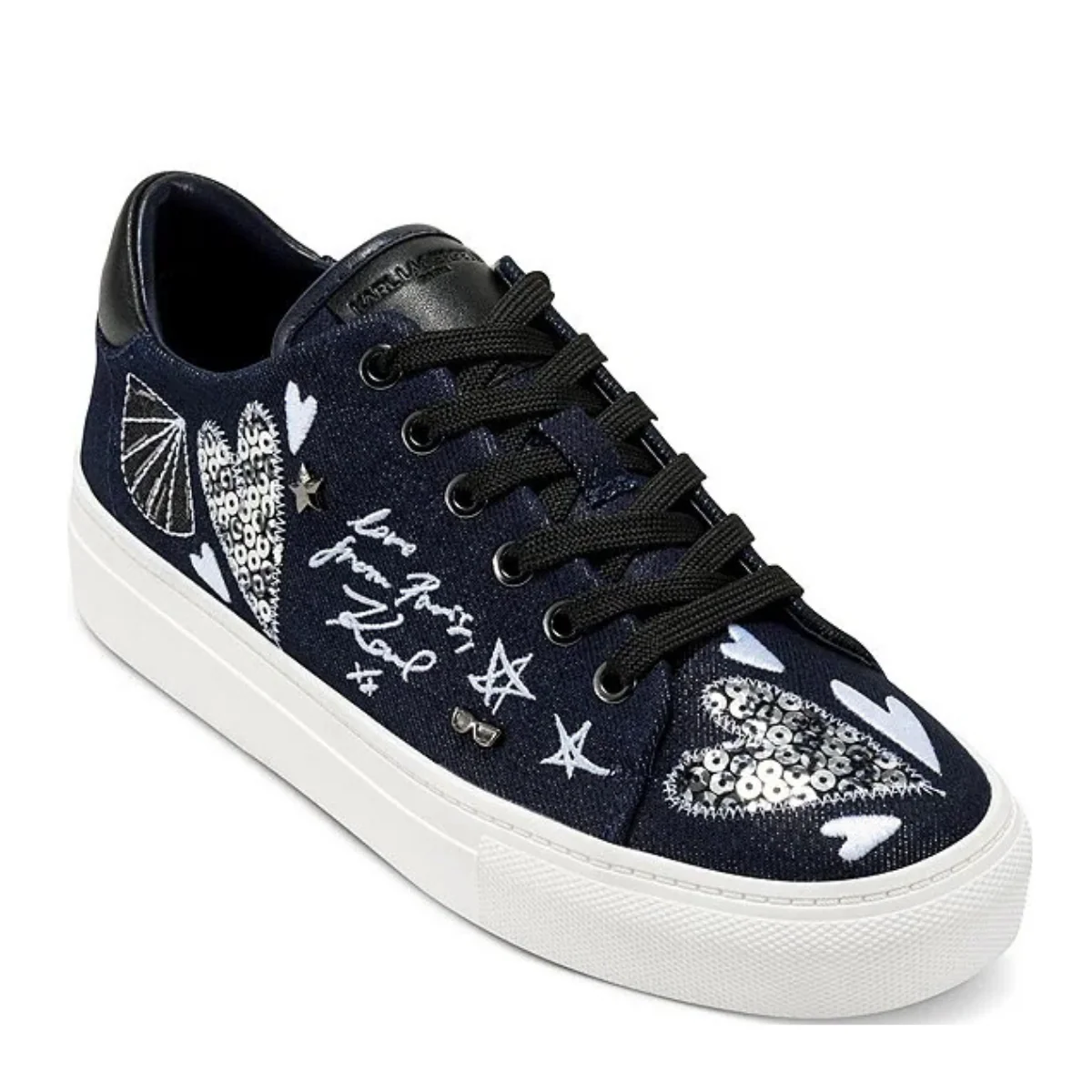 KARL LAGERFELD PARIS CATE IKONIC LACE UP Sneakers Women - BLK - Image 2