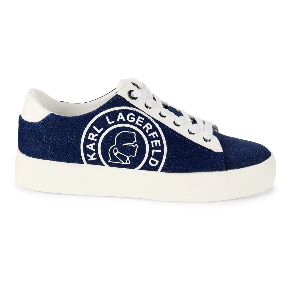 KARL LAGERFELD PARIS Cute Logo Denim Sneakers Women - NVY