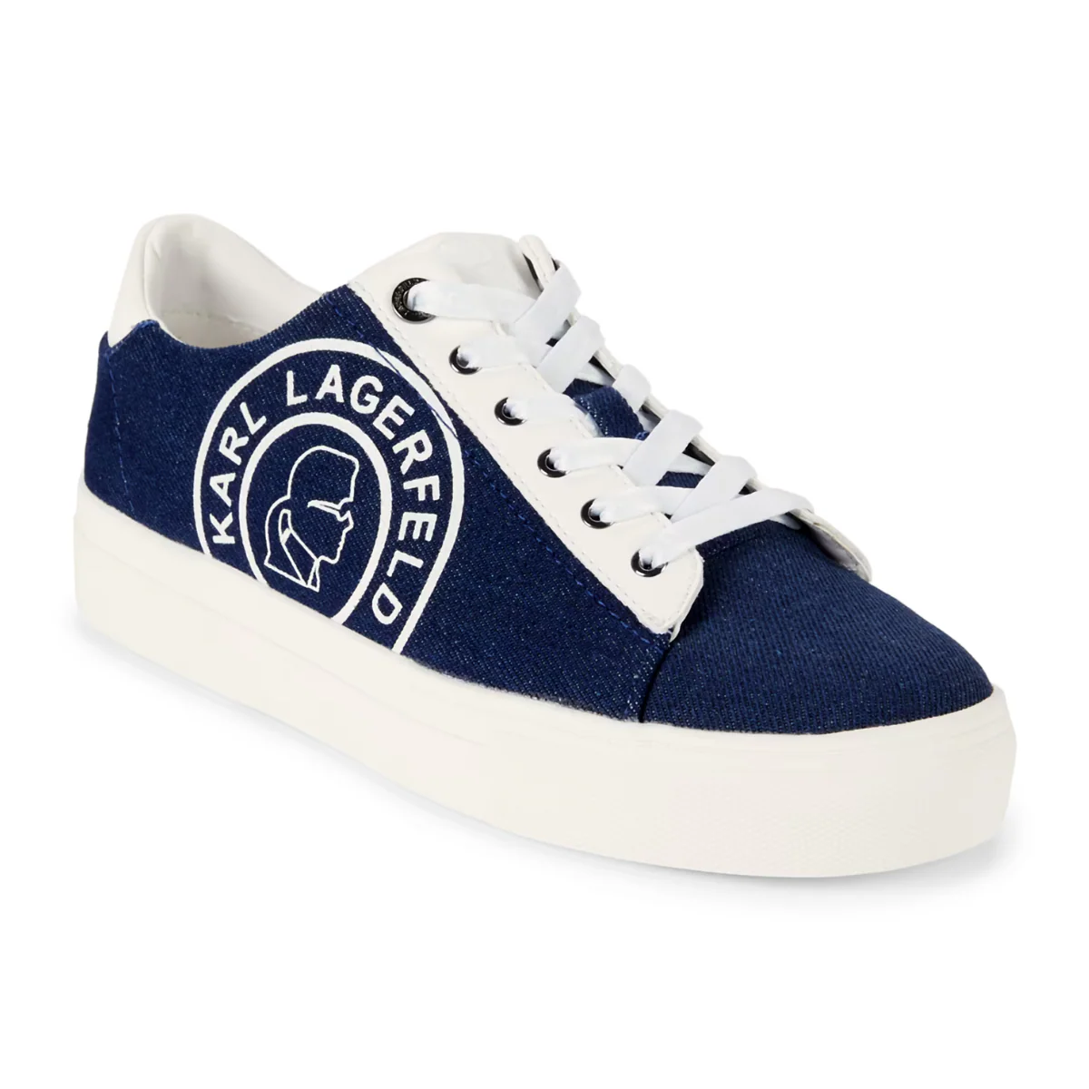 KARL LAGERFELD PARIS Cute Logo Denim Sneakers Women - NVY - Image 2