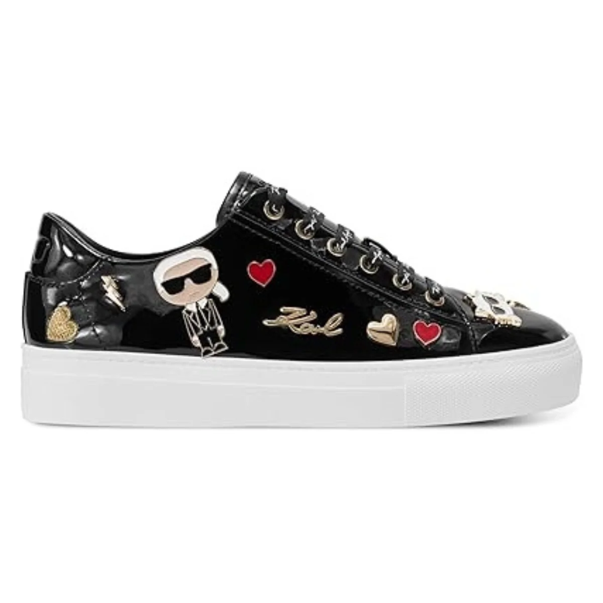 KARL LAGERFELD PARIS CATE PINS LACE UP Sneakers Women - BLK - Image 2