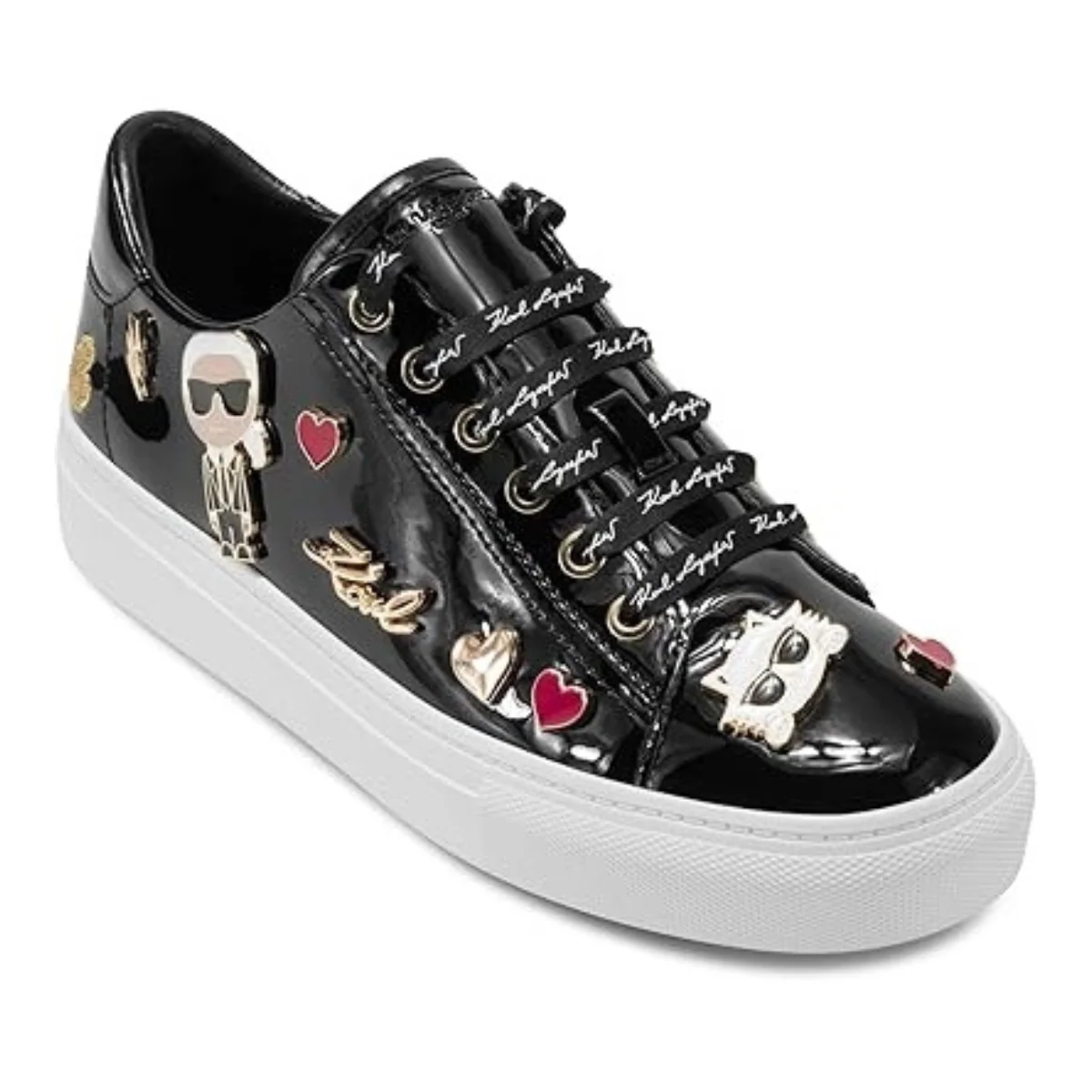 KARL LAGERFELD PARIS CATE PINS LACE UP Sneakers Women - BLK - Image 4