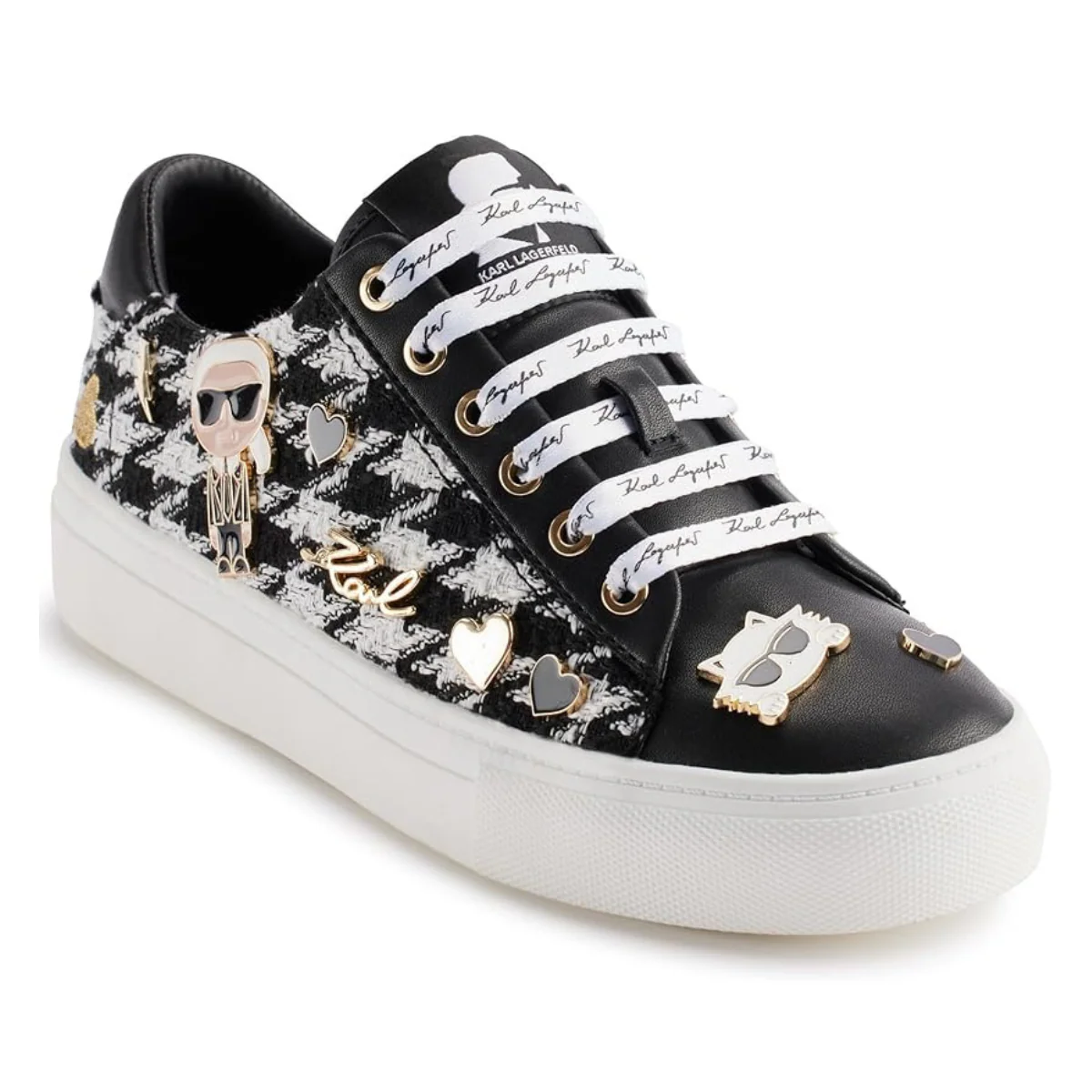 KARL LAGERFELD PARIS CATE PINS LACE UP2 Sneakers Women - BLKWHT - Image 2