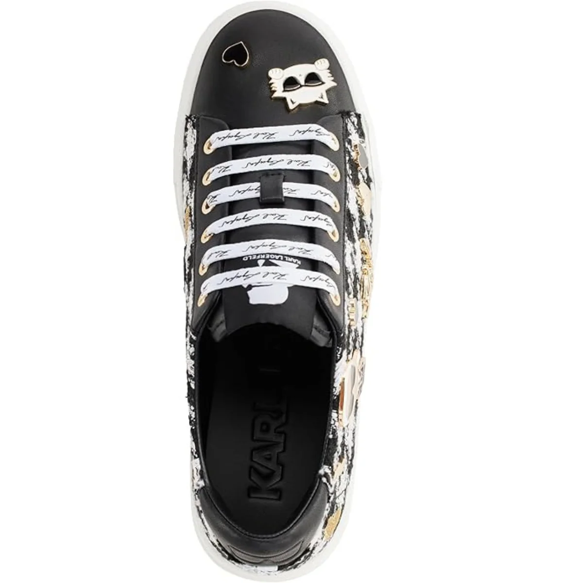 KARL LAGERFELD PARIS CATE PINS LACE UP2 Sneakers Women - BLKWHT - Image 3