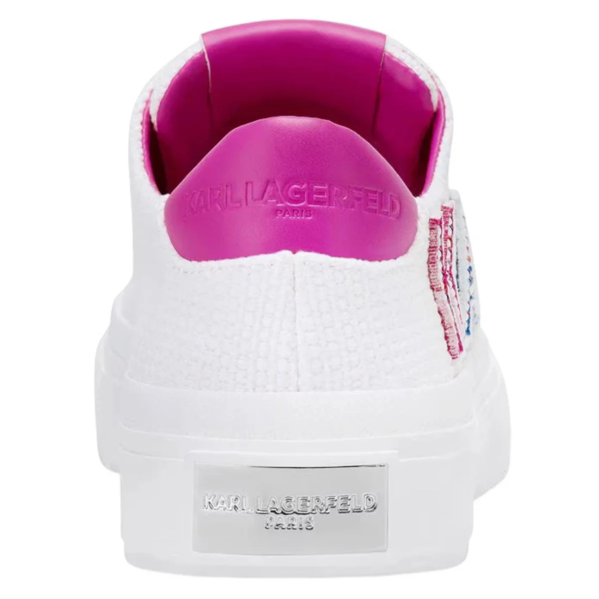 KARL LAGERFELD PARIS Gida Embellished Logo Sneakers Women -WHTPNK - Image 5