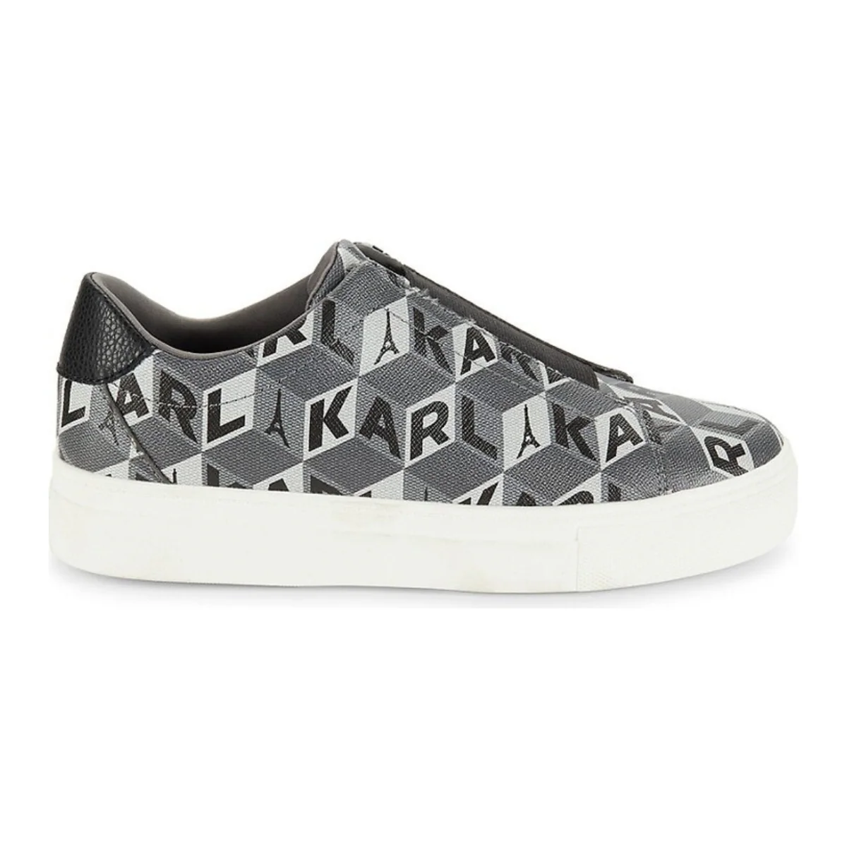 KARL LAGERFELD PARIS cassanda logo print Slip On Sneakers Women - GRY