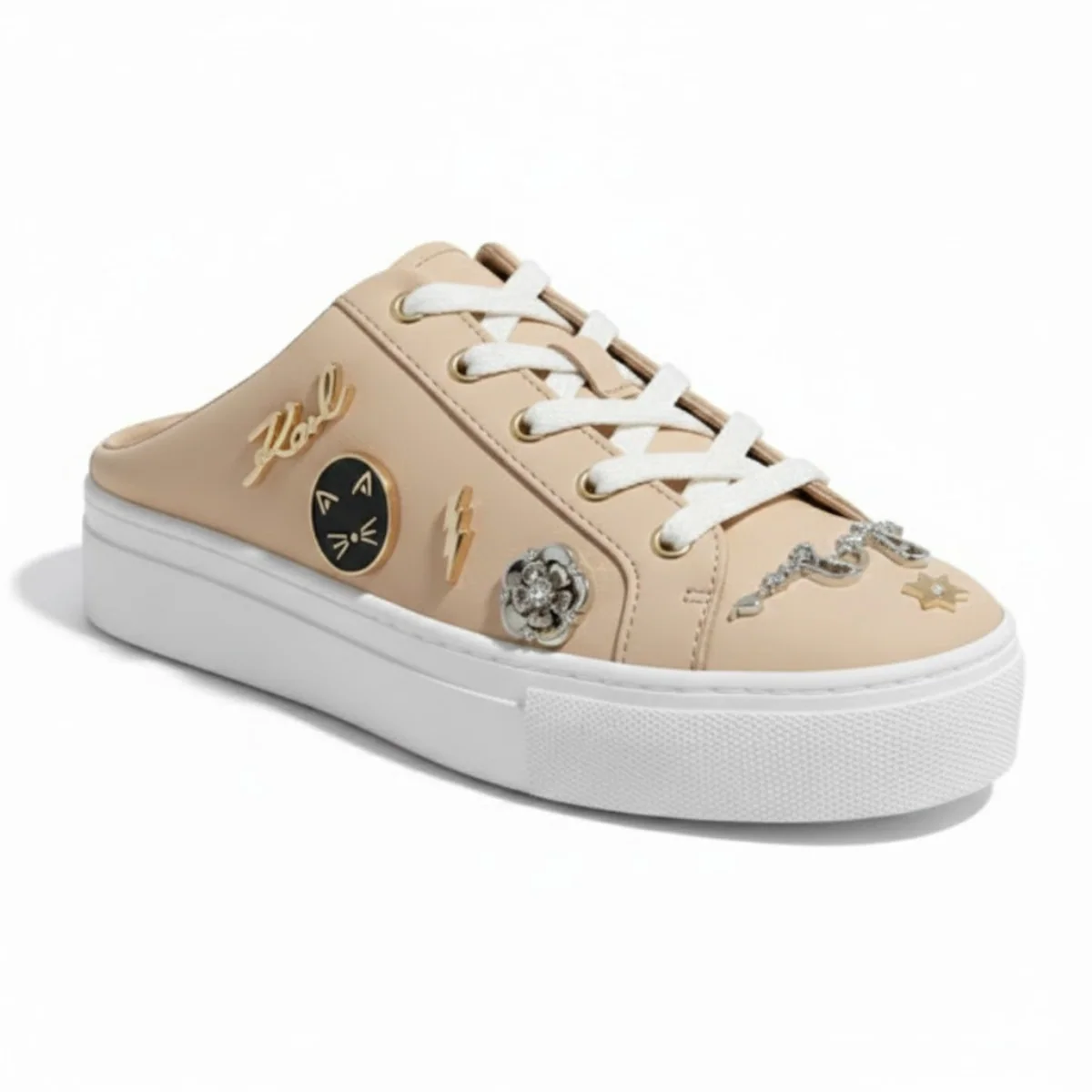 KARL LAGERFELD PARIS Cordelia Mules Sneakers Women - BEG - Image 3