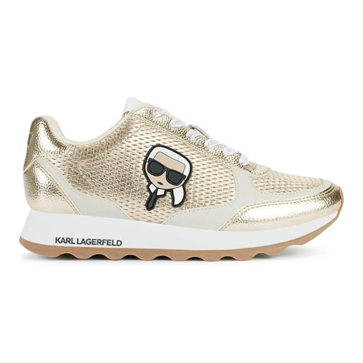 KARL LAGERFELD PARIS Meade Lace Up Sneakers Women - GLD - Image 3