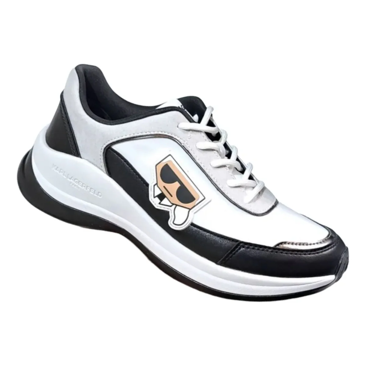 KARL LAGERFELD PARIS Coty Everyday Lace Up Sneakers Women - WHTGRY - Image 2