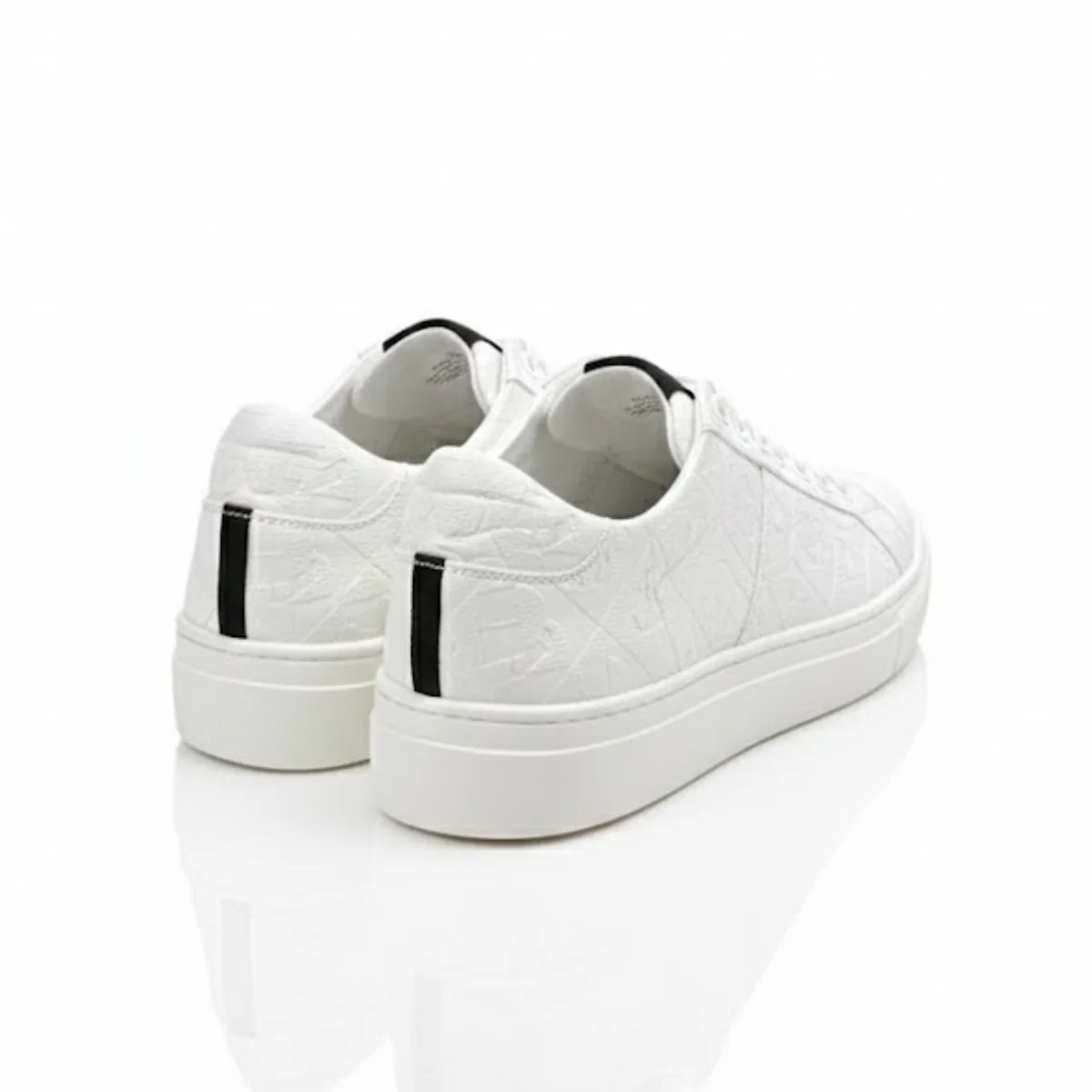 KARL LAGERFELD PARIS DIAMOND EMBOSESED LACE UP Sneakers Women - WHT - Image 5