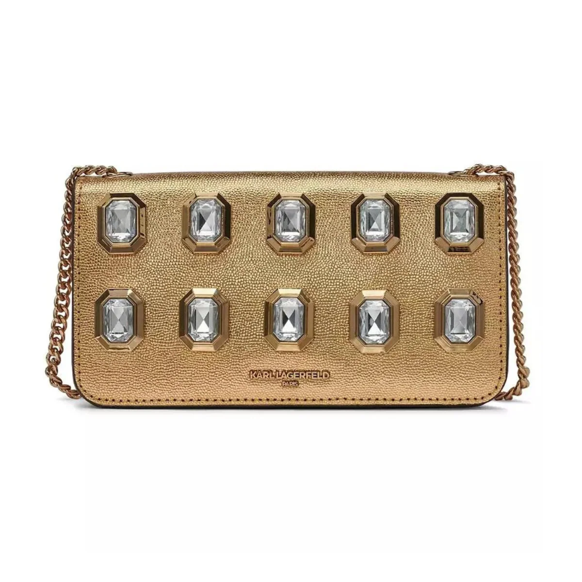 Karl Lagerfeld Paris Kosette Logo Crossbody Bag Women - GLD