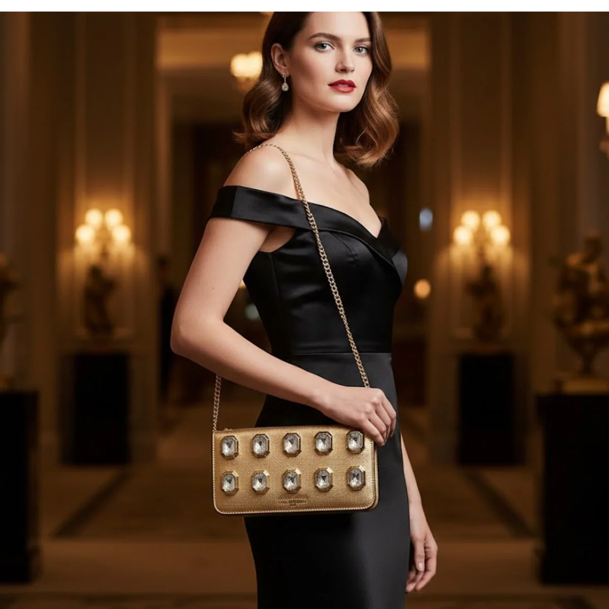 Karl Lagerfeld Paris Kosette Logo Crossbody Bag Women - GLD - Image 2