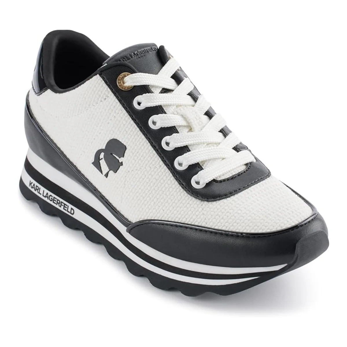 KARL LAGERFELD PARIS MAICO LACE UP Sneakers Women - WHTBLK - Image 2