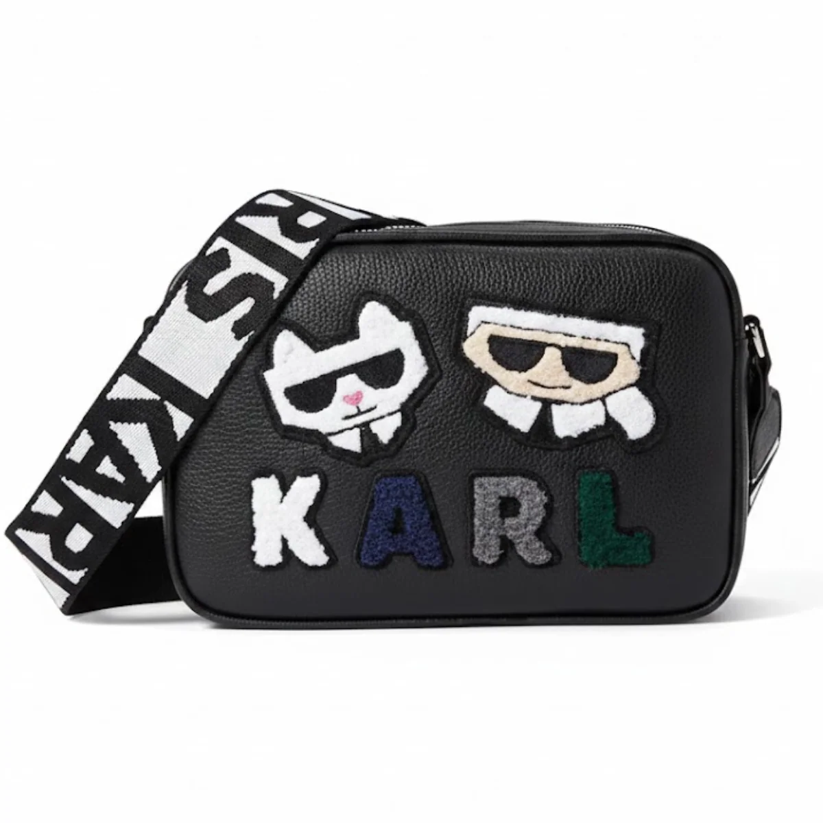 Karl Lagerfeld Paris Maybelle Camera Crossbody Bag Women - BLK