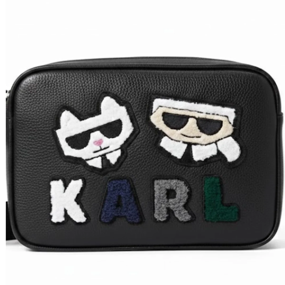 Karl Lagerfeld Paris Maybelle Camera Crossbody Bag Women - BLK - Image 3