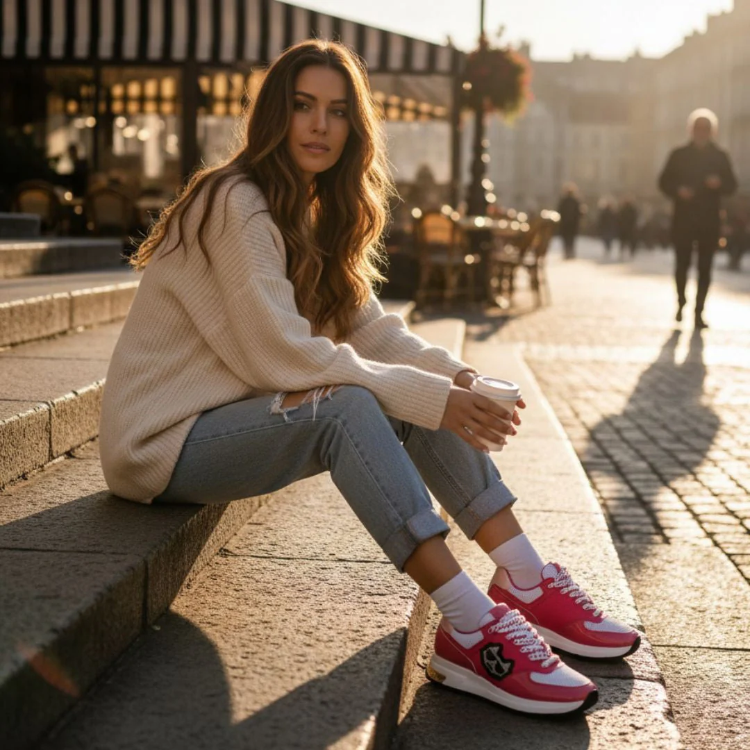KARL LAGERFELD PARIS MAYU Lace Up Sneakers Women - PNK - Image 2