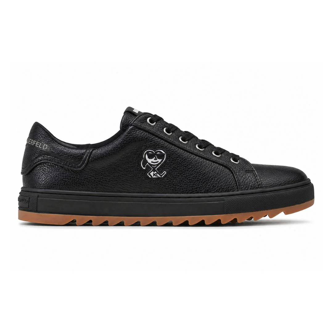 KARL LAGERFELD PARIS Patch Low Top Sneakers Men - BLK - Image 3