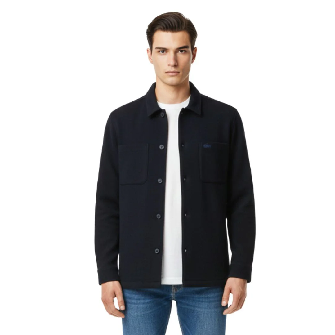 Lacoste Oversized Flannel Overshirt Men CH7210-NVY