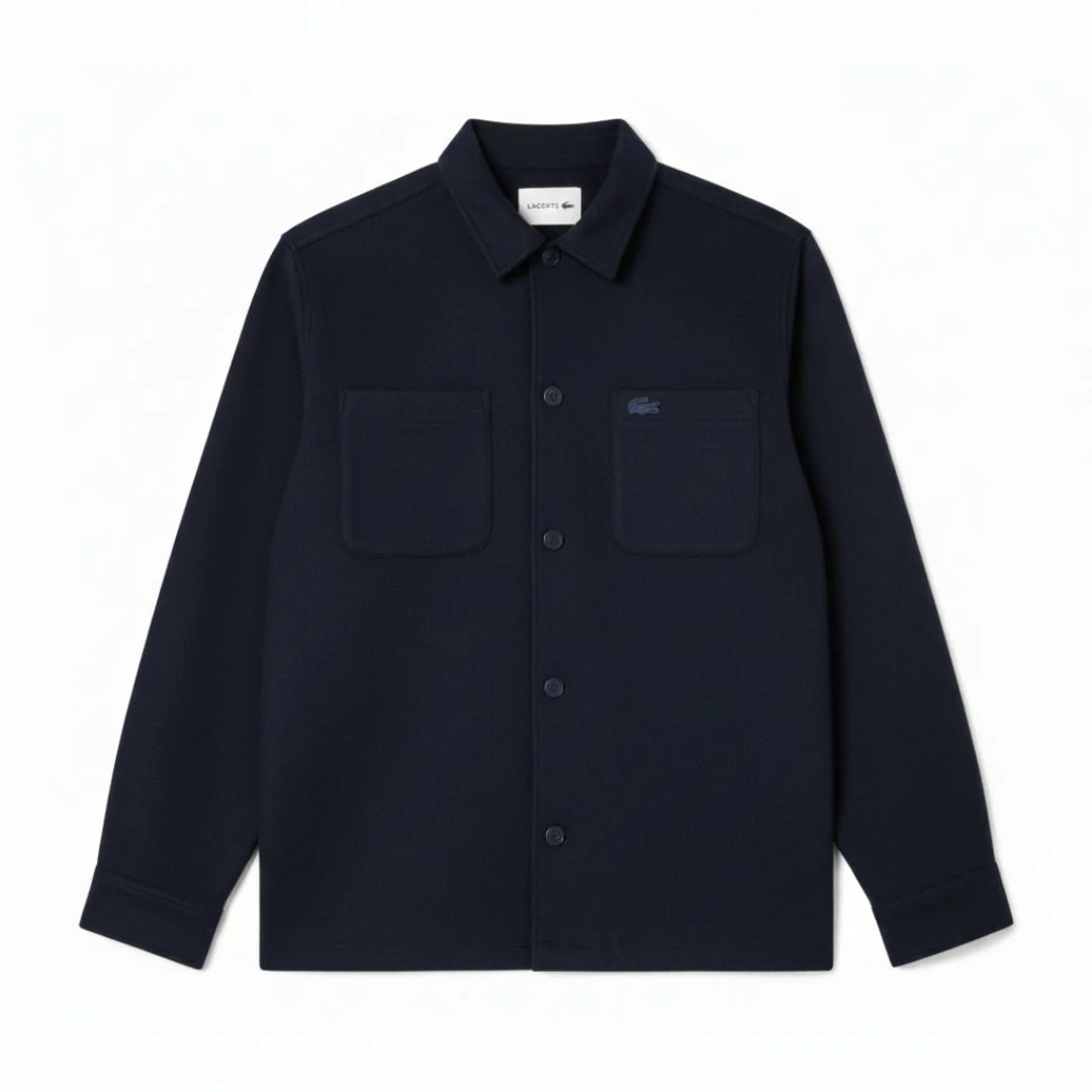Lacoste Oversized Flannel Overshirt Men CH7210-NVY - Image 2