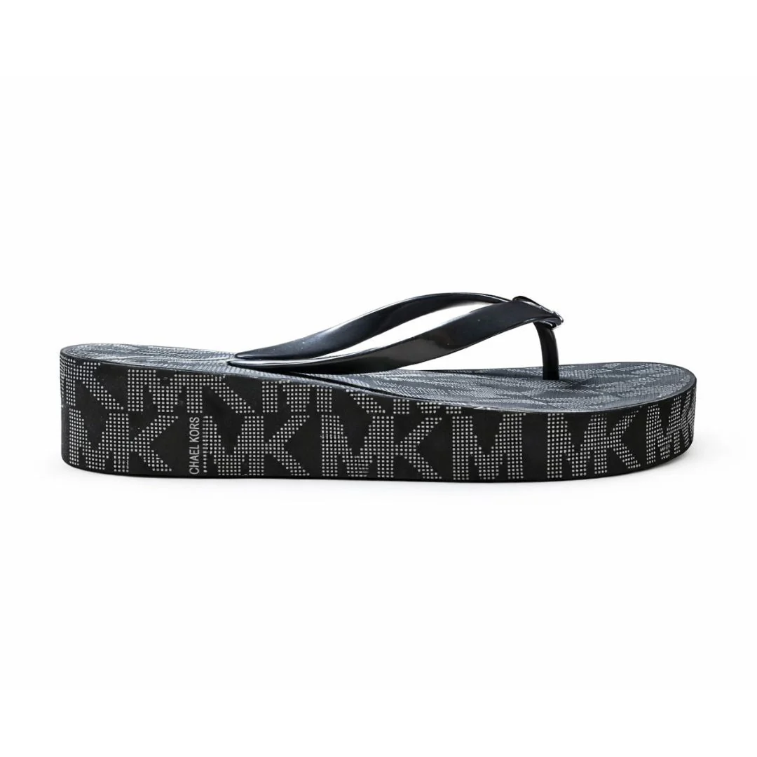 Michael Kors Bedford Wedge Flip Flop Women - BLKGRY - Image 4