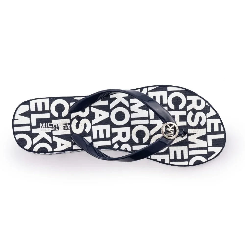 Michael Kors Bedford Wedge Flip Flop Women - BLKWHT - Image 3