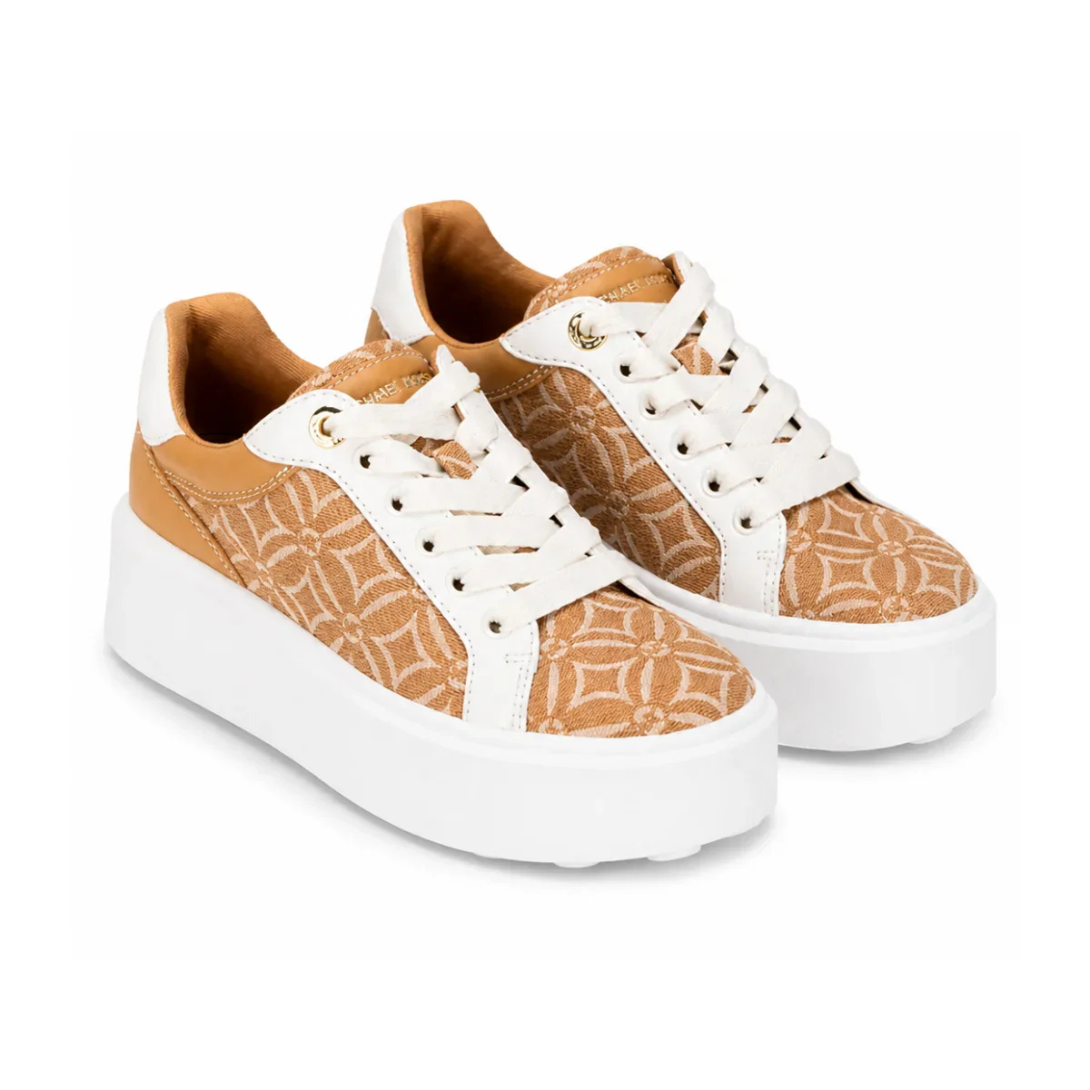Michael Kors Romey Logo Jacquard Platform Sneaker - BEG
