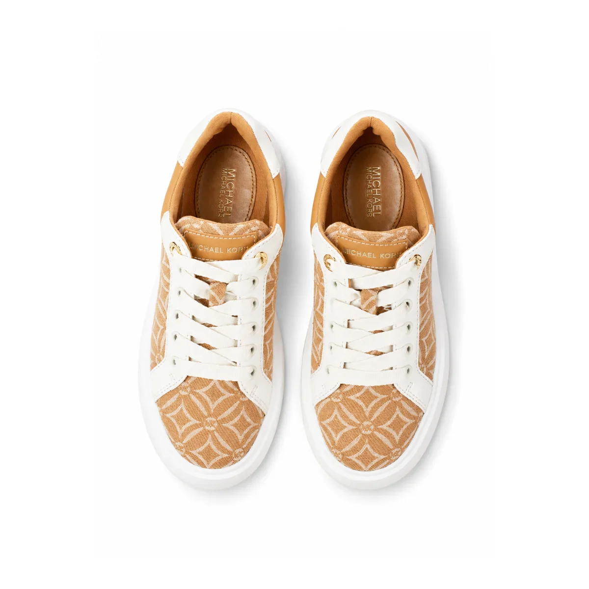 Michael Kors Romey Logo Jacquard Platform Sneaker - BEG - Image 3
