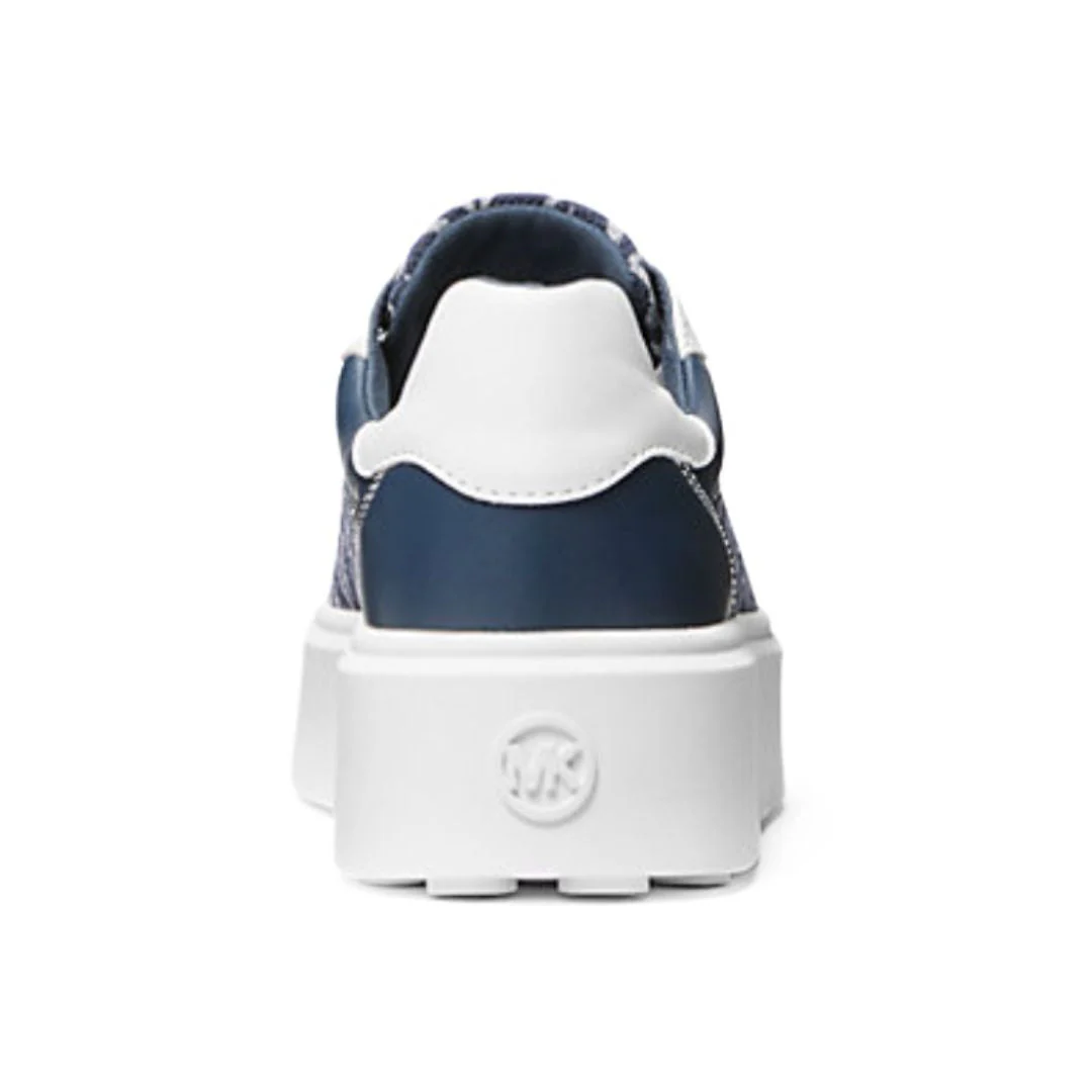 Michael Kors Romey Logo Jacquard Platform Sneaker - NVY - Image 4