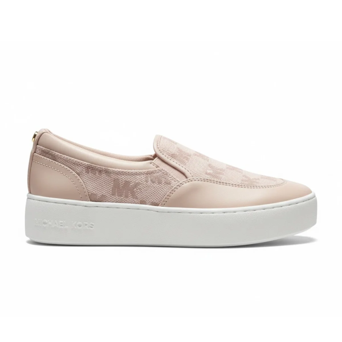 Michael Kors Theo Jacquard Y Cuero Sneaker Woman - PNK