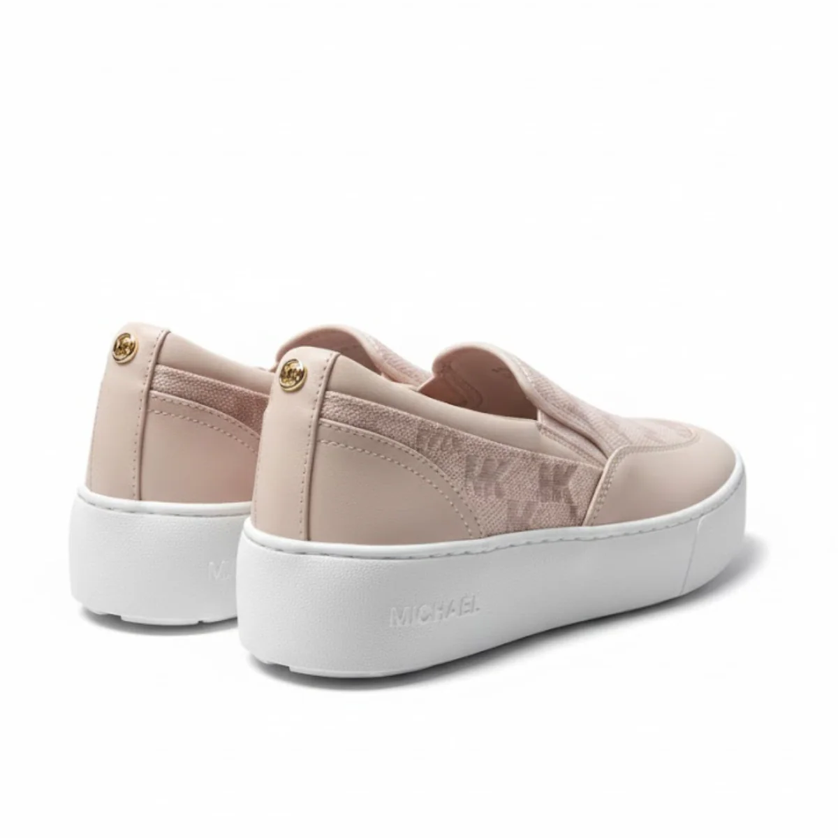 Michael Kors Theo Jacquard Y Cuero Sneaker Woman - PNK - Image 4