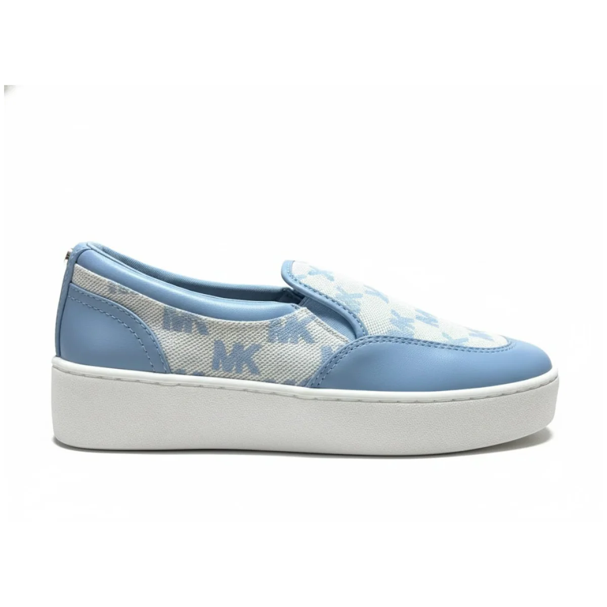 Michael Kors Theo Jacquard Y Cuero Sneaker Woman - BLU - Image 2