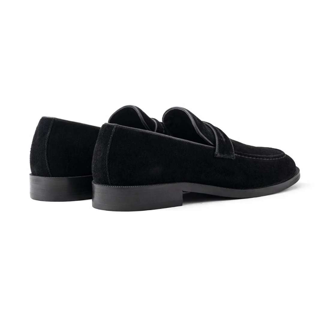 OURTHREE Andrew Suede Leather Loafers Men - BLK - Image 3
